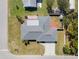 Aerial view of roof showing skylight and the backyard space at 269 Algiers Dr, Venice, FL 34293