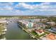 This aerial view captures the property's stunning waterfront location near shopping and restaurants at 4904 38Th S Way # 316, St Petersburg, FL 33711