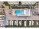 This aerial view highlights the pool, boat docks, and waterfront access at 4904 38Th S Way # 316, St Petersburg, FL 33711