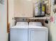 Functional laundry area with washer, dryer, water heater and ample storage cabinets at 4955 Grist Mill Cir, New Port Richey, FL 34655