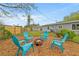 Backyard firepit with seating at 6918 12Th N St, St Petersburg, FL 33702