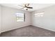 Bedroom featuring neutral-toned walls, carpeted floors, and natural light from two windows at 709 Flamingo Dr, Apollo Beach, FL 33572