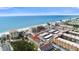 Aerial view of the condos near the beach with an arrow pointing to the property at 19651 Gulf Blvd # A6, Indian Shores, FL 33785