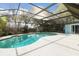 Sparkling pool with screened enclosure, perfect for outdoor enjoyment and relaxation at 22002 Darley Pl, Land O Lakes, FL 34639
