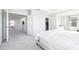 Bright bedroom with gray carpet at 9119 Forge Breeze Loop, Wesley Chapel, FL 33545