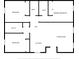 Home floor plan showing the layout of the bedrooms, bathrooms, kitchen, living room, and utility room at 10113 Huntley St, New Port Richey, FL 34654