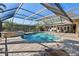 Inviting screened pool area with a hot tub and brick paver deck, perfect for relaxing and entertaining at 1426 75Th Ne Cir, St Petersburg, FL 33702