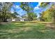Beautifully landscaped backyard with plenty of space and a partial view of the home at 19531 Deer Lake Rd, Lutz, FL 33548