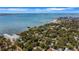 Overhead photo featuring the home's serene location on the water with views of the marina and city skyline at 3026 51St S St, Gulfport, FL 33707