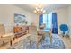 Nautical dining room with coastal decor, chandelier, and a dining table at 4010 Jewfish Dr, Hernando Beach, FL 34607