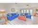 Bright living room with hardwood floors, comfortable seating, and a cozy atmosphere at 4010 Jewfish Dr, Hernando Beach, FL 34607