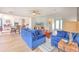 Bright open floor plan living room features a seamless flow to the kitchen and entry at 4010 Jewfish Dr, Hernando Beach, FL 34607