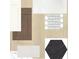 Selection of designer cabinet colors, countertops, backsplash, and flooring options at 7263 Kodiak Ln, Sarasota, FL 34240