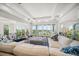 A spacious living room offers a serene view of the waterfront, perfect for relaxation and entertainment at 110 Harbor View Ln, Belleair Bluffs, FL 33770
