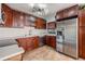 Bright kitchen boasts stainless steel appliances, modern fixtures, and plenty of storage at 12025 Environmental Dr # 5, New Port Richey, FL 34654