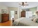 Comfortable main bedroom offers an en-suite bathroom, with a warm and inviting decor at 6345 Vista Verde E Dr, Gulfport, FL 33707