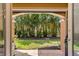 View from the patio showing the grass and tropical plants that surround the property at 6345 Vista Verde E Dr, Gulfport, FL 33707