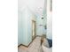 Inviting entryway with tile flooring, decorative door, and a charming bench at 9501 Alice Ln, Riverview, FL 33578