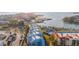 Beautiful aerial view highlighting the condos, boat docks, and waterfront at 1100 Pinellas Bayway S # H2, Tierra Verde, FL 33715