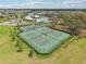 Overhead view of community tennis courts with manicured landscaping at 13176 Twin Bridges Dr, Riverview, FL 33579