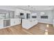 Spacious kitchen features white cabinetry, an island, and stainless steel appliances at 1842 Oklahoma Ne Ave, St Petersburg, FL 33703