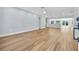 Open living room with recessed lighting, natural floors, and a view of the outside at 1842 Oklahoma Ne Ave, St Petersburg, FL 33703