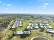 Expansive aerial view of the community showcasing the golf course and well-maintained residences under a bright sky at 3829 Trophy Blvd, New Port Richey, FL 34655