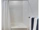 The bathtub and shower features subway tile surround and a shower curtain rod with curtain at 407 Sandsend Ct, Apollo Beach, FL 33572