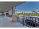 Outdoor patio with black railings overlooking the parking lot at 4650 Bay Blvd # 1012, Port Richey, FL 34668
