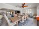 Charming dining room featuring an oversized wooden table and neutral decor at 520 74Th St, Holmes Beach, FL 34217