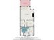 Second-floor plan of the primary bedroom, bath, office and walk in closet and screened balcony at 520 74Th St, Holmes Beach, FL 34217