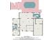 Floor plan showing the layout of the living spaces, including the kitchen, bedrooms, and bathrooms at 520 74Th St, Holmes Beach, FL 34217