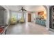 Home foyer featuring elegant tile flooring and a stylish turquoise console table at 520 74Th St, Holmes Beach, FL 34217