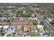 Aerial view of the house, highlighting its pool, neighborhood, and convenient location near a major road at 6618 3Rd N Ave, St Petersburg, FL 33710