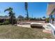 Backyard view showcasing a fenced pool, a hot tub, and a lush lawn, creating a private outdoor retreat at 6618 3Rd N Ave, St Petersburg, FL 33710