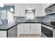 Kitchen features stainless steel appliances and stylish backsplash at 6618 3Rd N Ave, St Petersburg, FL 33710