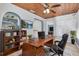 Home office featuring a wooden ceiling and archway into the kitchen at 6618 3Rd N Ave, St Petersburg, FL 33710