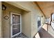 This entrance has a screen door and window to the right of the entrance at 113 Island Way # 241, Clearwater Beach, FL 33767
