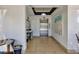Building Lobby features light tile floors, a modern elevator, and contemporary decor at 113 Island Way # 241, Clearwater Beach, FL 33767