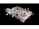 Aerial 3D view showcasing the home's layout, featuring a kitchen, living area, bedrooms, and a garage gym at 10115 Paradise Fish Dr, Riverview, FL 33578
