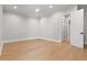 Bedroom featuring hardwood floors, and a sleek ceiling fan and neutral color palette at 222 N Hesperides St, Tampa, FL 33609