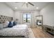 Bedroom features a large window with a view, neutral tones and a full length mirror at 3319 Gulf City Rd, Ruskin, FL 33570
