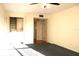 Good sized bedroom boasts carpeted floor, a ceiling fan, and closet at 5400 Park N St # 200, St Petersburg, FL 33709