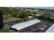Overhead view of the parking lot with covered parking available for tenants at 5400 Park N St # 200, St Petersburg, FL 33709