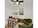 Well-lit home office with hardwood flooring and contemporary decor at 5426 Creeping Hammock Dr, Sarasota, FL 34231