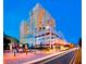 The beautiful multi-story condominium building in the evening at 628 Cleveland St # 1507, Clearwater, FL 33755