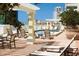 Beautiful rooftop pool area with comfortable lounge chairs at 628 Cleveland St # 1507, Clearwater, FL 33755