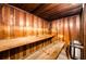Cozy wooden sauna with benches, providing a relaxing retreat at 7560 Bay Island S Dr # 144, South Pasadena, FL 33707