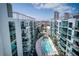 Aerial view of luxurious condos surrounding a beautiful outdoor pool area at 111 N 12Th St # 1819, Tampa, FL 33602