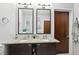 Contemporary bathroom with double vanity, stone countertop, and modern fixtures at 111 N 12Th St # 1819, Tampa, FL 33602